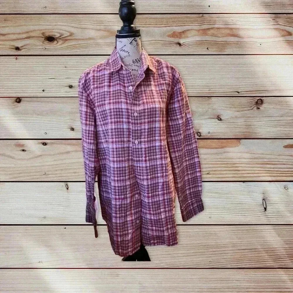 BANANA REPUBLIC SIZE MEDIUM MULTI COLOR BUTTON DOWN SHIRT